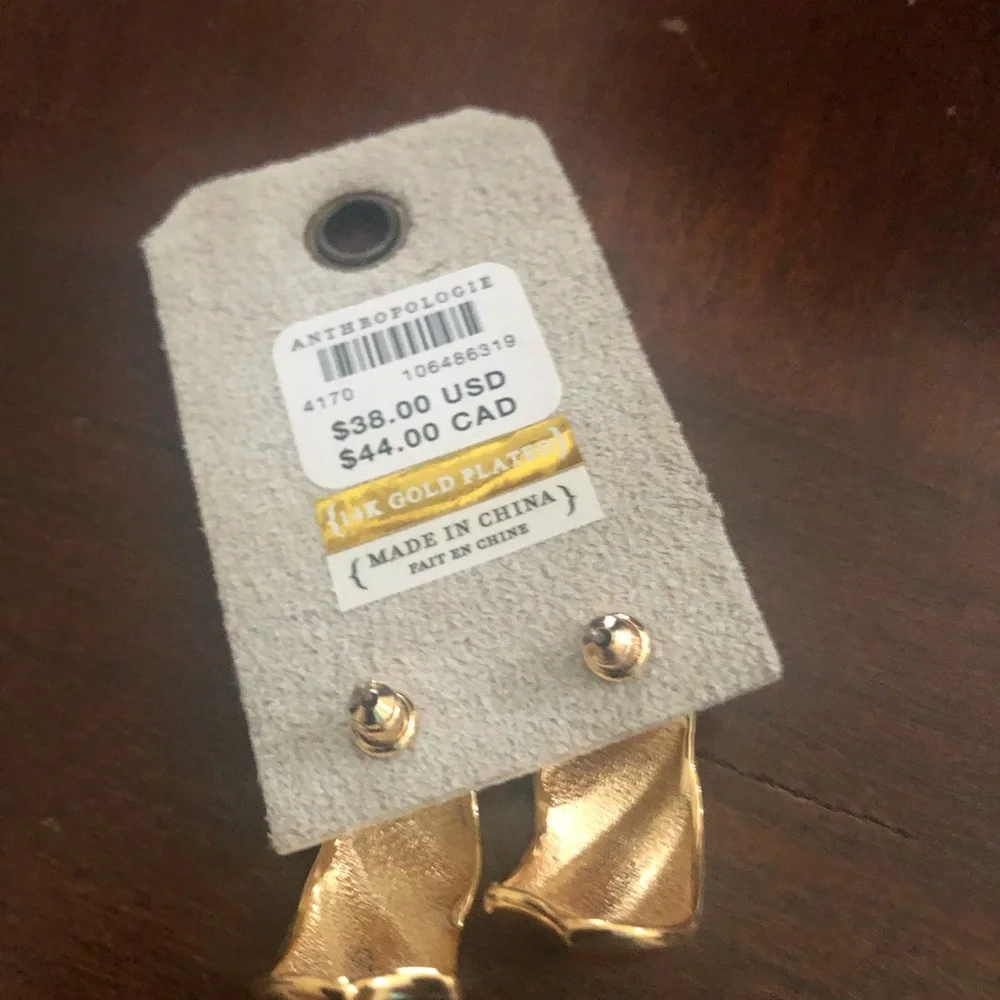 New Anthropology textured post earrings